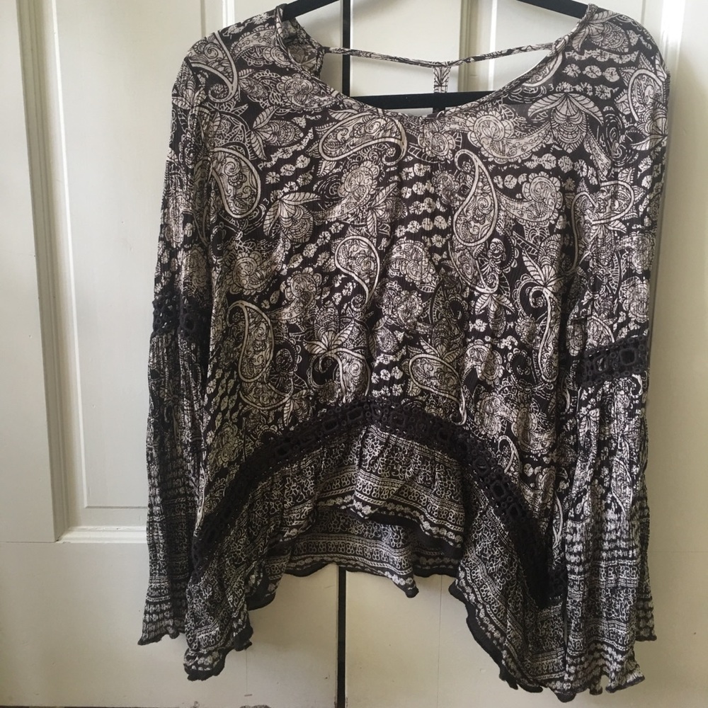 Patrons of peace flows boho blouse